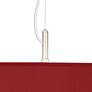 Possini Euro 20" Wide Textured Faux Silk Red Shade Pendant Chandelier in scene