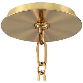 Image4 of Possini Euro 20" Wide Warm Gold Pendant Light with White Shade more views