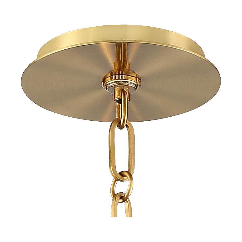 Image 4 Possini Euro 20 inch Wide Warm Gold Pendant Light with White Shade more views