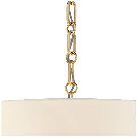 Image5 of Possini Euro 20" Wide Warm Gold Pendant Light with White Shade more views
