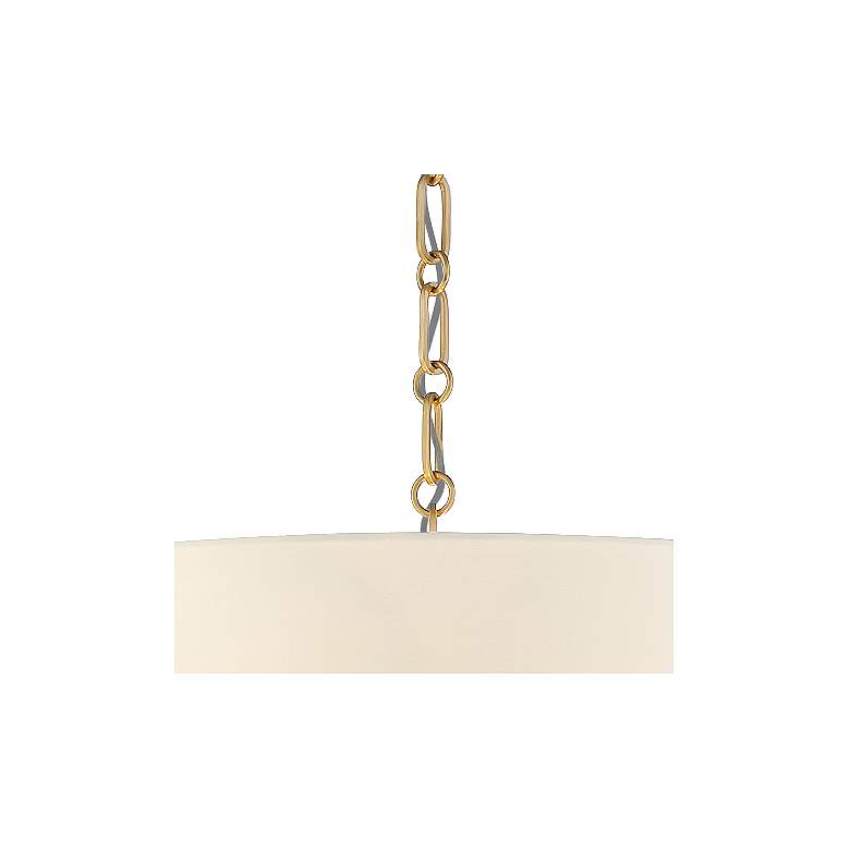 Image 5 Possini Euro 20" Wide Warm Gold Pendant Light with White Shade more views