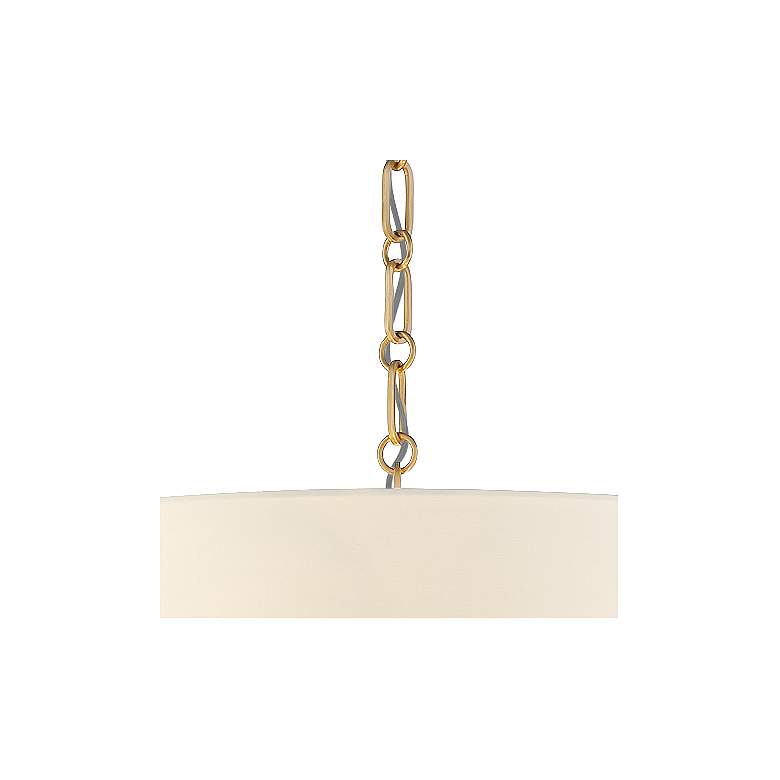 Image 6 Possini Euro 20" Wide Warm Gold Pendant Light with White Shade more views