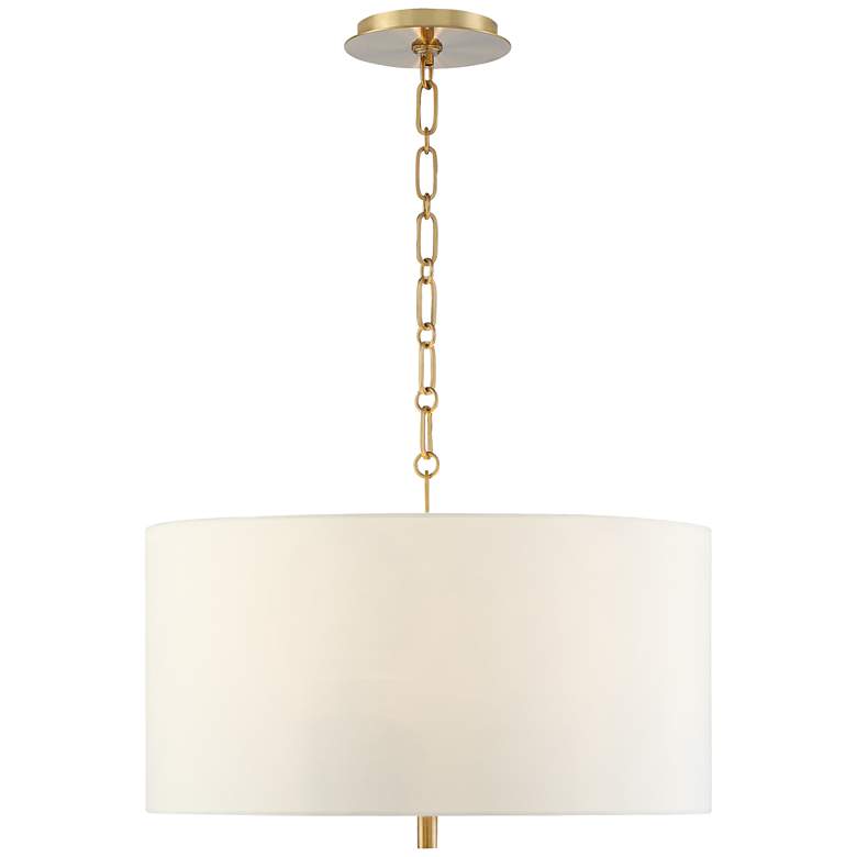 Image 7 Possini Euro 20" Wide Warm Gold Pendant Light with White Shade more views