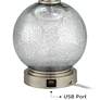 5_Possini Euro 22 1/2" Modern Speckled Glass USB Table Lamps Set of 2 more views