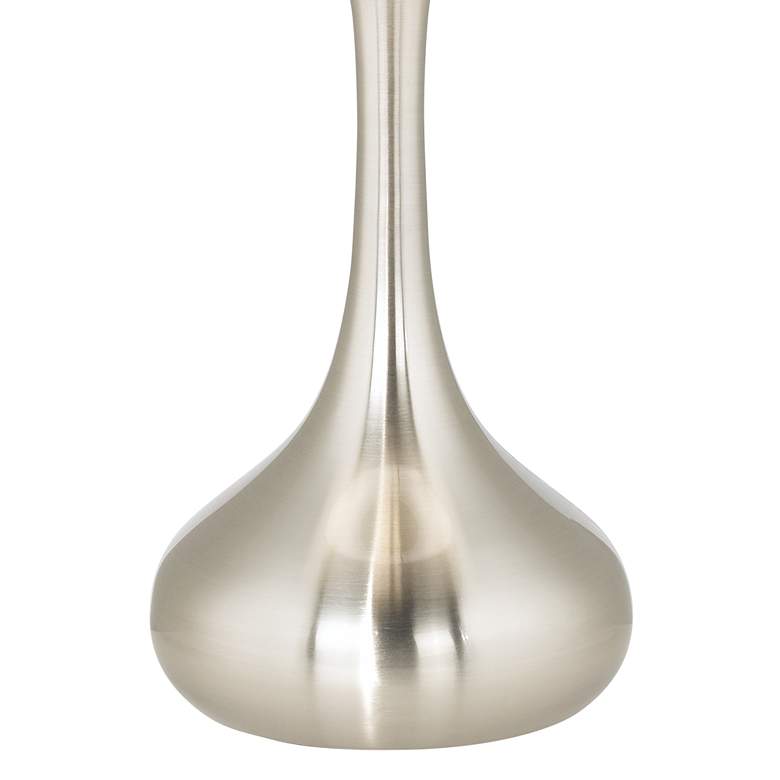 Image 3 Possini Euro 23 1/2" Gray Faux Silk Nickel Droplet Modern Table Lamp more views