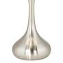 Possini Euro 23 1/2" Gray Faux Silk Nickel Droplet Modern Table Lamp