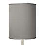 Thumbnail2 of Possini Euro 23 1/2" Gray Faux Silk Nickel Droplet Modern Table Lamps more views