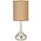 Possini Euro 23 1/2" Modern Droplet Table Lamp with Burlap Shade