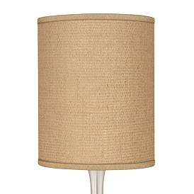 Image2 of Possini Euro 23 1/2" Modern Droplet Table Lamp with Burlap Shade more views