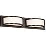 Possini Euro 24" Wide 2-Light Dark Bronze Vanity Bath Light