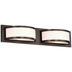 Possini Euro 24" Wide 2-Light Dark Bronze Vanity Bath Light