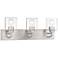 Possini Euro 24" Wide Clear Glass Modern Vanity Wall Light