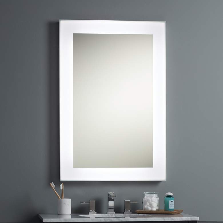 Image 1 Possini Euro 24"x 36" Back-lit LED Lighted Mirror