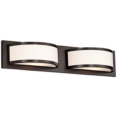 Possini Euro 24" Wide 2-Light Dark Bronze Vanity Bath Light