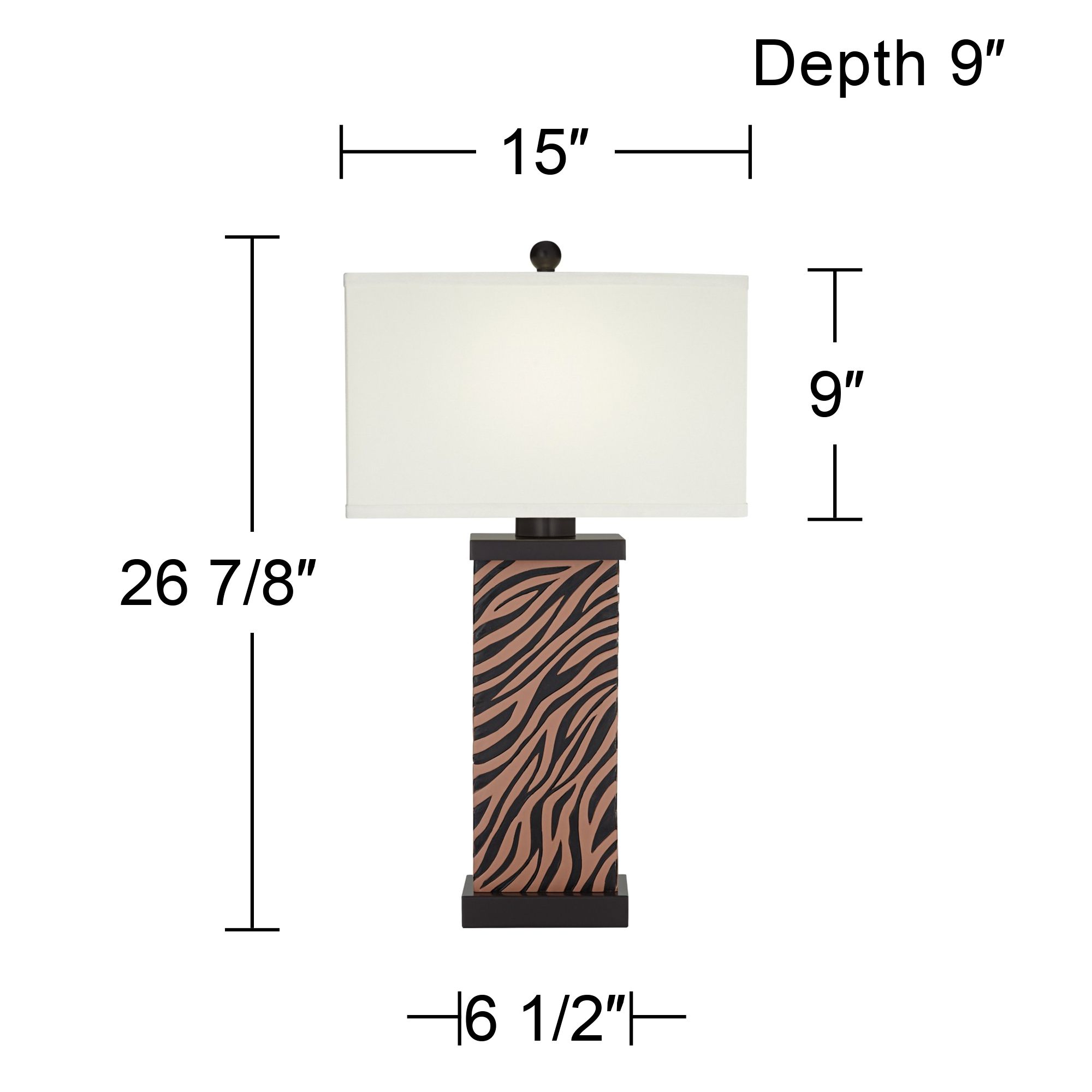 Possini Euro 26 7/8" High Zebra Pattern USB Table Lamps Set of 2