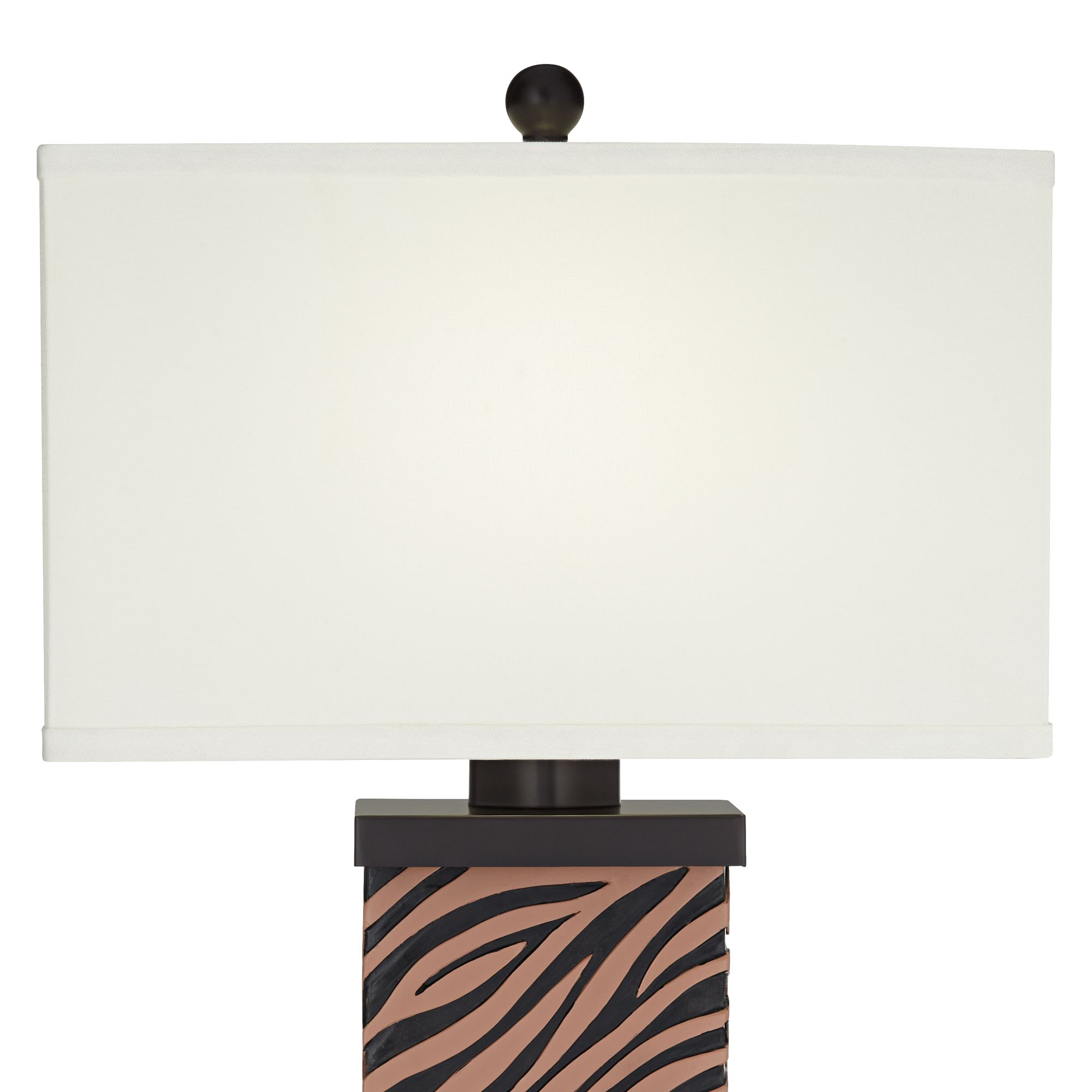 Possini Euro 26 7/8" High Zebra Pattern USB Table Lamps Set of 2