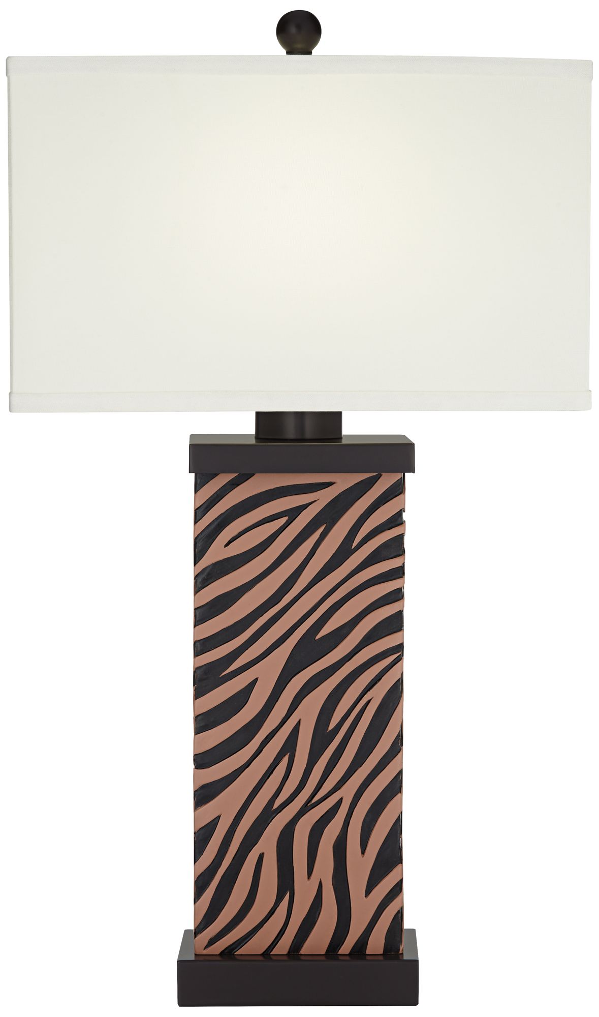 Possini Euro 26 7/8" High Zebra Pattern USB Table Lamps Set of 2
