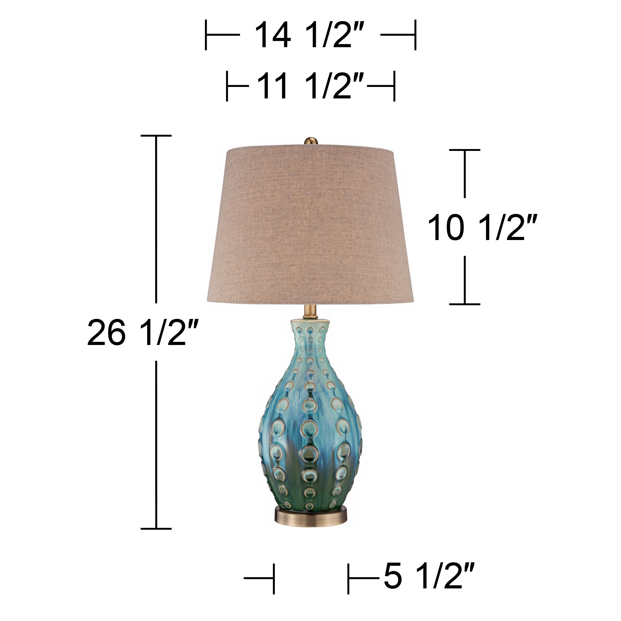 Image 6 Possini Euro 26 1/2" Peacock Blue Modern Ceramic Vase Table Lamp more views