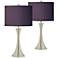 Possini Euro 26 1/4" Eggplant Purple Nickel LED Touch Lamps Set of 2