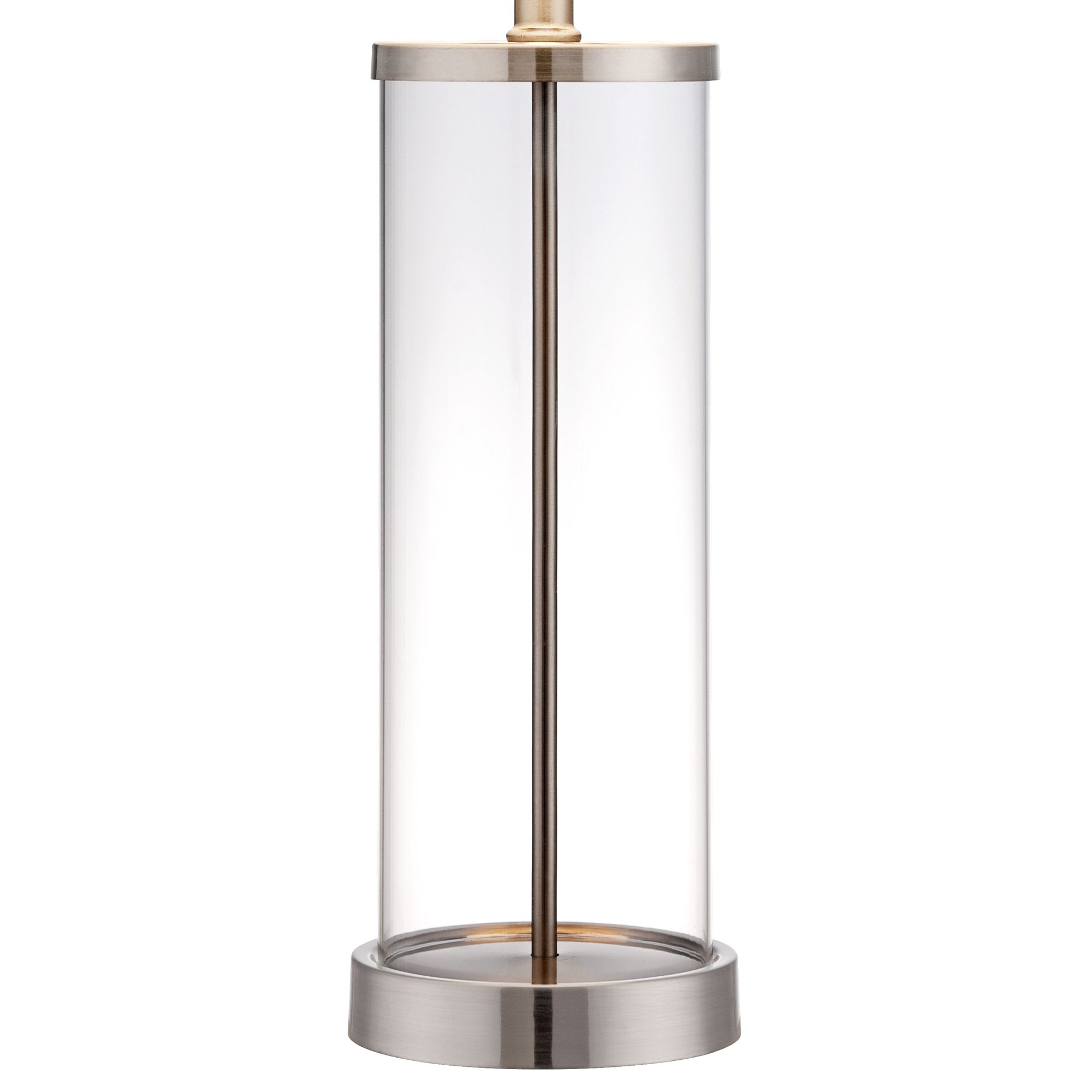 Image 6 Possini Euro 26 1/4" Nickel Clear Glass Cylinder Fillable Table Lamp more views
