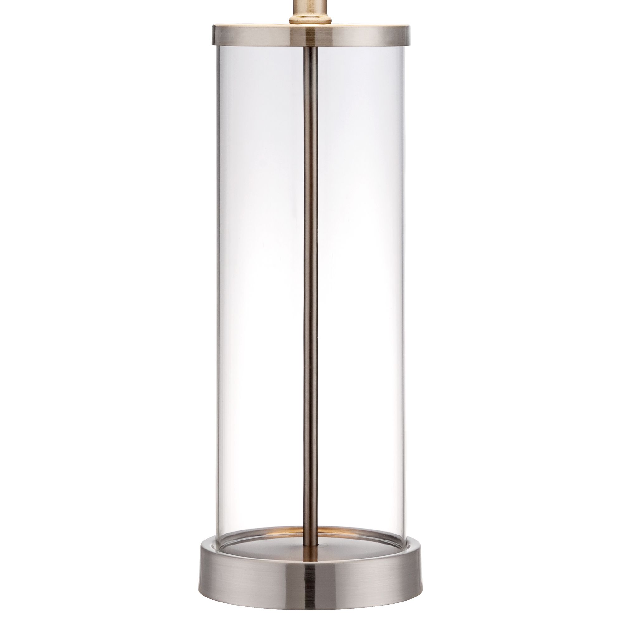 Image 5 Possini Euro 26" Glass and Steel Cylinder Fillable Table Lamp Set of 2 more views