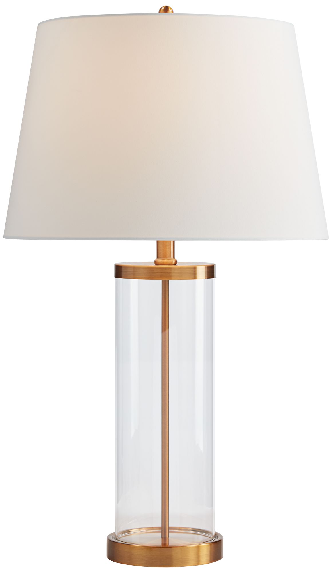 Possini Euro 26" Gold and Glass Cylinder Modern Fillable Table Lamp