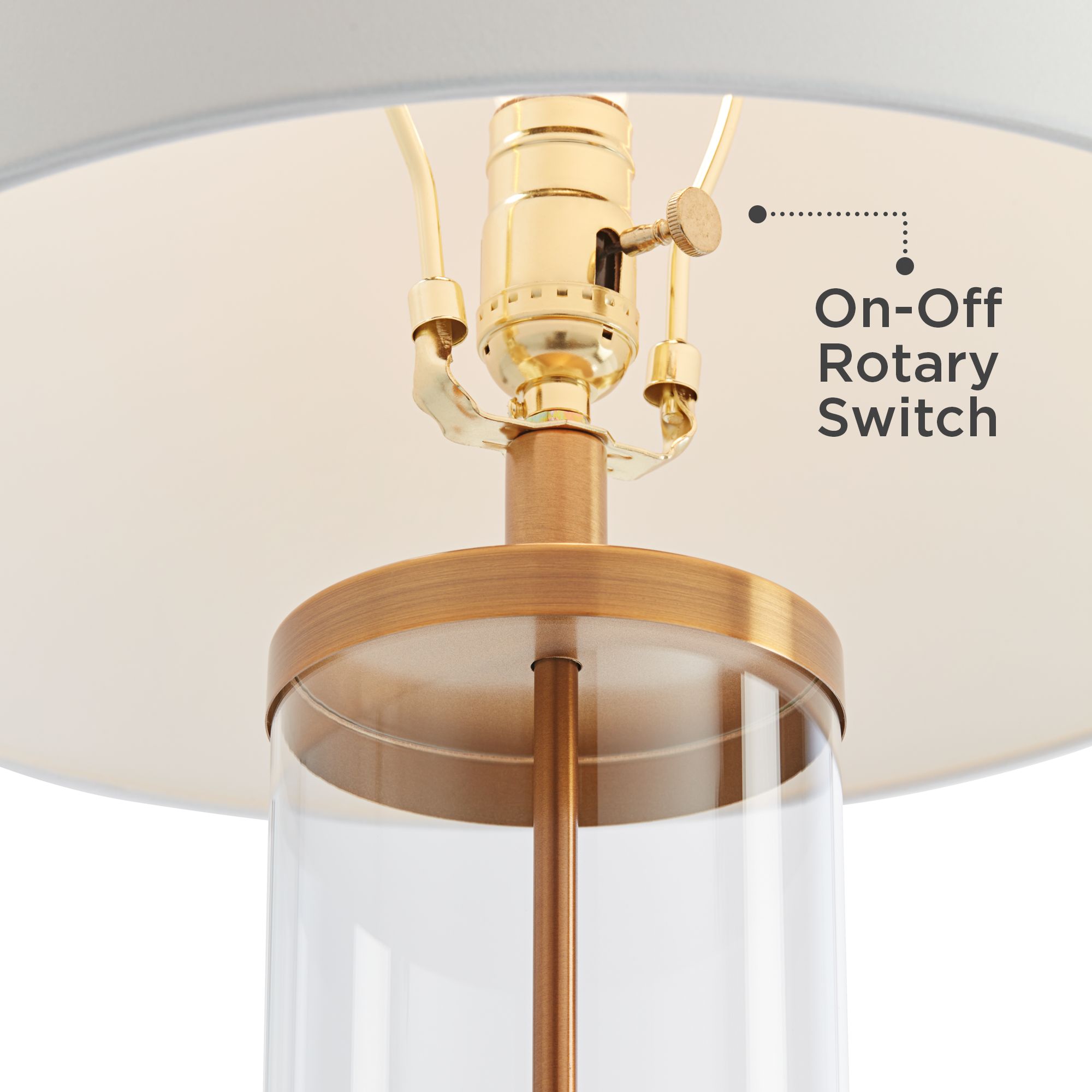 Image 6 Possini Euro 26" Gold and Glass Cylinder Modern Fillable Table Lamp more views