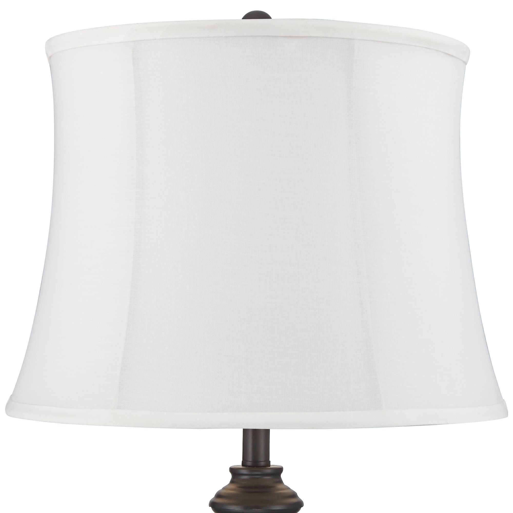 Image 2 Possini Euro 26" High Lynn White Shade Black Buffet Lamps Set of 2 more views