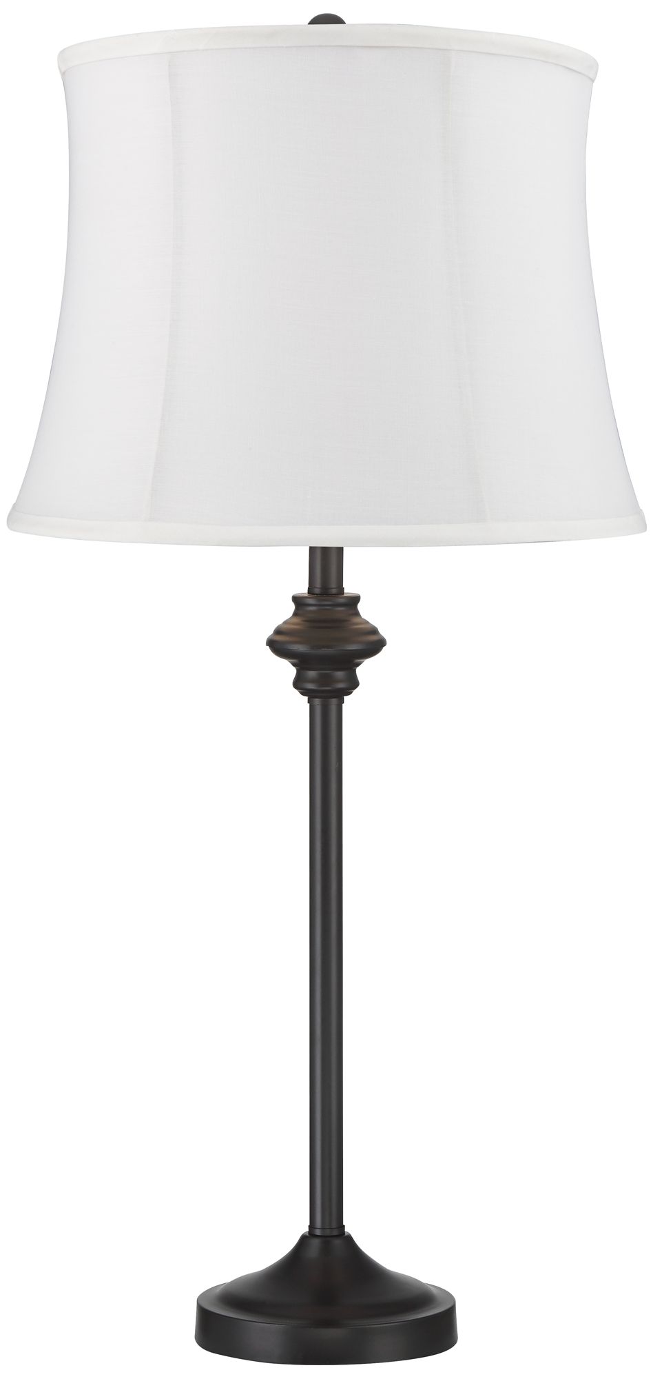 Image 4 Possini Euro 26" High Lynn White Shade Black Buffet Lamps Set of 2 more views
