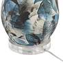 Possini Euro 26" Blue Brushstrokes Modern Ceramic Table Lamp