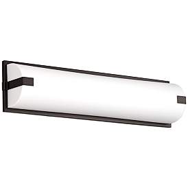 Image1 of Possini Euro 26" Wide Black and White Vanity Bath Light