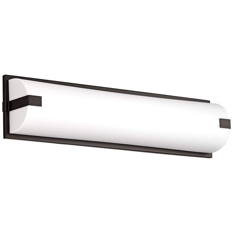 Image 1 Possini Euro 26" Wide Black and White Vanity Bath Light