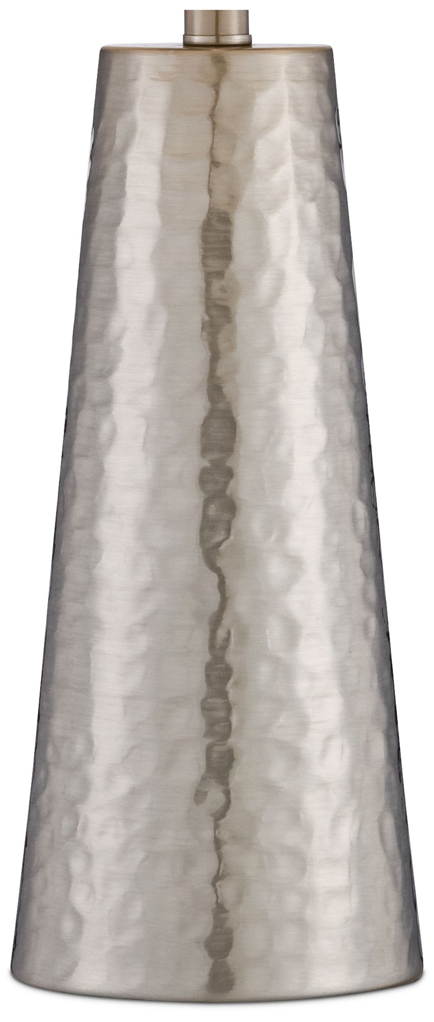 Image 4 Possini Euro 26" Silver Leaf Hammered Cylinder Lamps Set of 2 more views