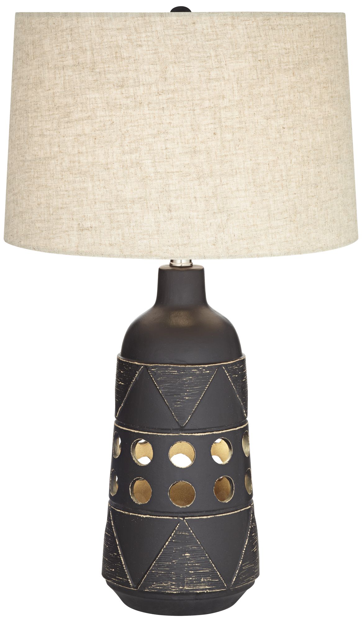 Possini Euro 27 1/2" High Black Modern Ceramic Night Light Table Lamp