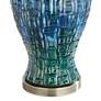 6_Possini Euro 27" Blue-Green Teal Temple Jar Ceramic Lamps Set of 2 more views
