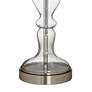 Possini Euro 28" Black Faux Silk Apothecary Clear Glass Table Lamp