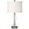Possini Euro 28" Cream Faux Silk Shade Apothecary Glass Table Lamp
