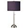 Possini Euro 28" Eggplant Purple and Nickel Modern Table Lamp