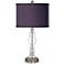 Possini Euro 28" Eggplant Purple Apothecary Clear Glass Table Lamp