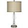 Possini Euro 28" Sesame Faux Silk Apothecary Clear Glass Table Lamp