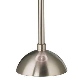 Image3 of Possini Euro 28" Woven Burlap Shade Brushed Nickel Modern Table Lamp more views