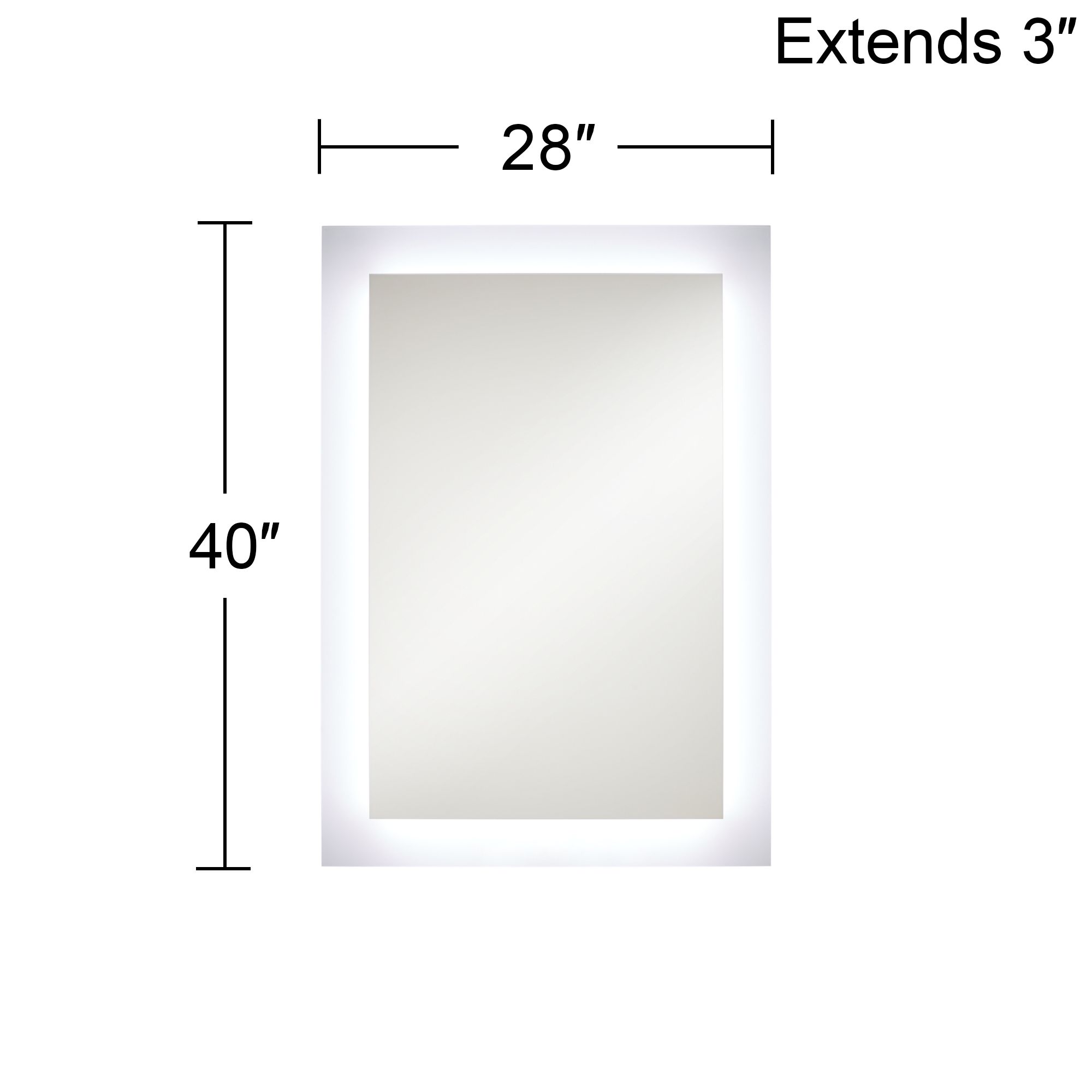 Possini Euro 28"x40" Rectangular LED Mirror