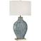 Possini Euro 29 1/2" High Victoria White and Blue Ceramic Table Lamp