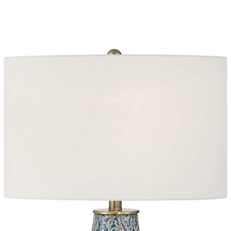Image 3 Possini Euro 29 1/2" High Victoria White and Blue Ceramic Table Lamp more views