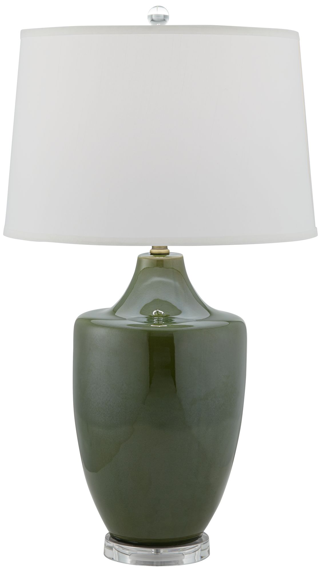 Possini Euro 30 3/4" High Olive Green Ceramic Jar Table Lamp