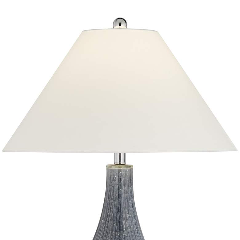 Image 4 Possini Euro 30" High Gray Art Glass Vase USB Table Lamp more views