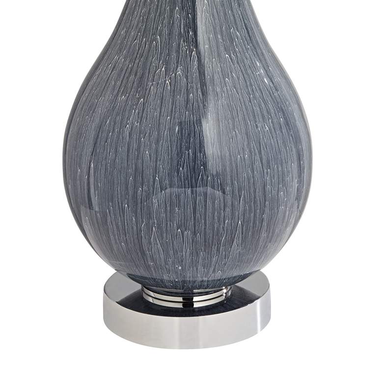 Image 6 Possini Euro 30" High Gray Art Glass Vase USB Table Lamp more views
