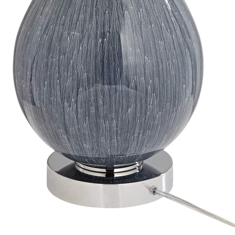 Image 7 Possini Euro 30" High Gray Art Glass Vase USB Table Lamp more views