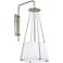 Possini Euro 32" High Brushed Nickel Metal Plug-In Modern Wall Sconce