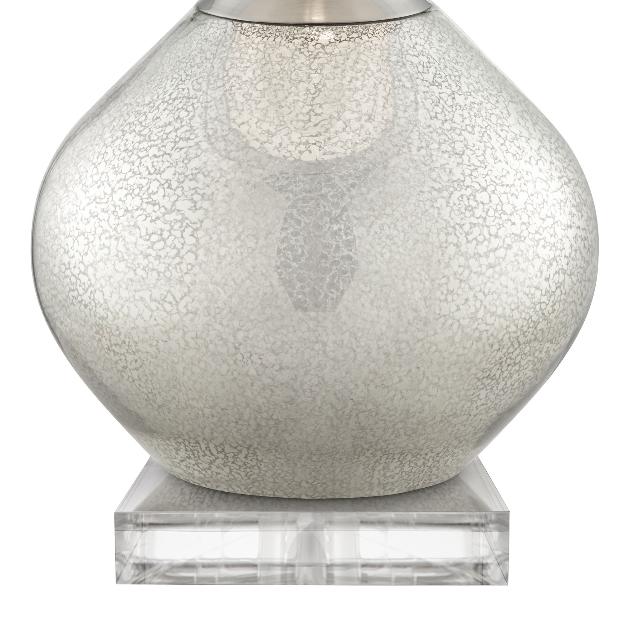 Image 5 Possini Euro 32" Swift Modern Mercury Glass Lamp with Square Riser more views